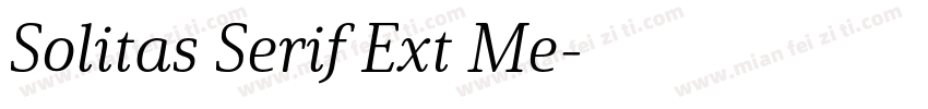 Solitas Serif Ext Me字体转换